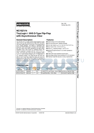 NC7SZ175 datasheet - TinyLogic UHS D-Type Flip-Flop