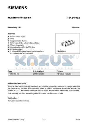 Q67000-A5085 datasheet - Multistandard Sound IF