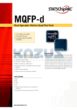 MQFP-D datasheet - Heat Spreader Metric Quad Flat Pack