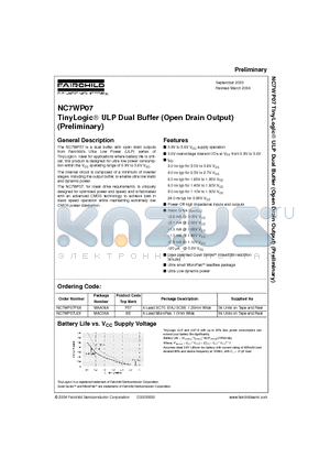 NC7WP07P6X datasheet - TinyLogic-R ULP Dual Buffer (Open Drain Output) (Preliminary)