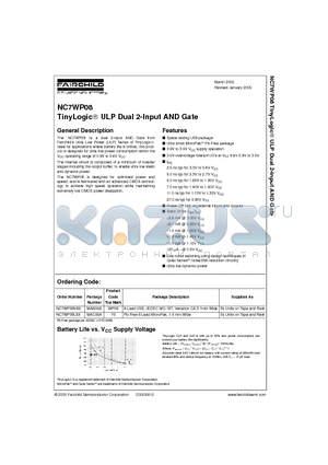 NC7WP08_05 datasheet - TinyLogic ULP Dual 2-Input AND Gate