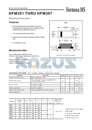 HFM306 datasheet - Ultra fast recovery type