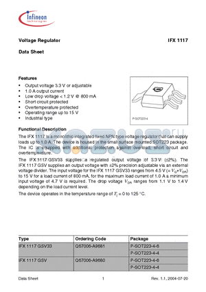 Q67006-A9681 datasheet - Voltage Regulator