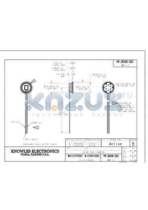 MR-28406-000 datasheet - WATERPROOF MICROPHONE