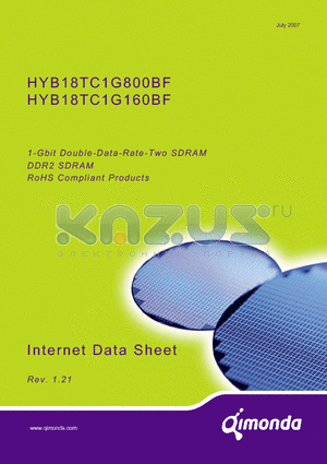 HYB18TC1G800BF-2.5 datasheet - 1-Gbit Double-Data-Rate-Two SDRAM