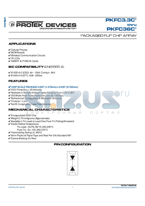 PKFC05C datasheet - PACKAGED FLIP CHIP ARRAY