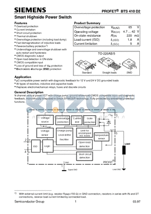 Q67060-S6101-A4 datasheet - Smart Highside Power Switch