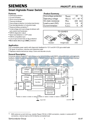 Q67060-S6109-A3 datasheet - Smart Highside Power Switch