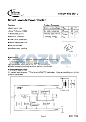 Q67060-S7433-A001 datasheet - Smart Lowside Power Switch