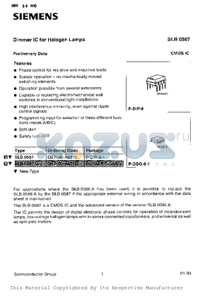 Q67100-A8315 datasheet - DIMMER IC FOR HALOGEN LAMPS