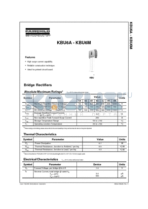 KBU6A_01 datasheet - Bridge Rectifiers