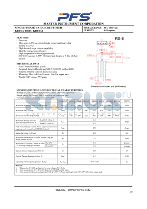 KBU6J datasheet - SINGLE-PHASE BRIDGE RECTIFIER