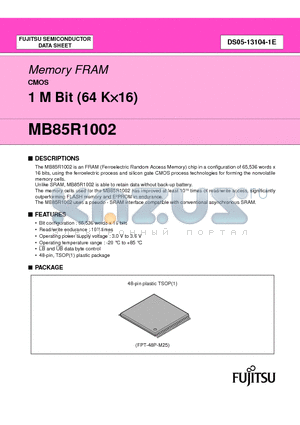 MB85R1002 datasheet - Memory FRAM