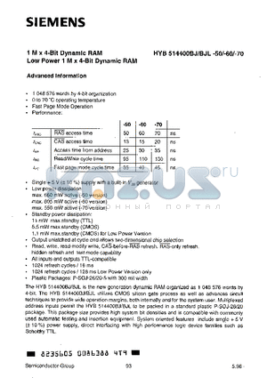 Q67100-Q2012 datasheet - 1M x 4-BIT DYNAMIC RAM LOW POWER 1M x 4-BIT DYNAMIC RAM