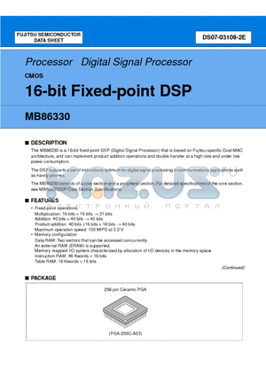 MB86330 datasheet - 16-bit Fixed-point DSP