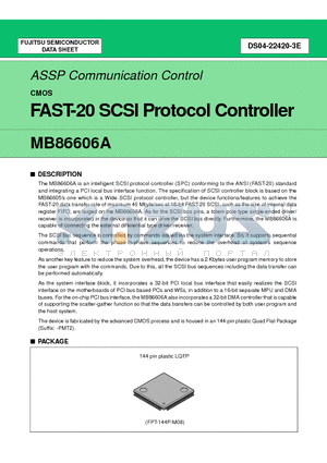 MB86606A datasheet - FAST-20 SCSI Protocol Controller