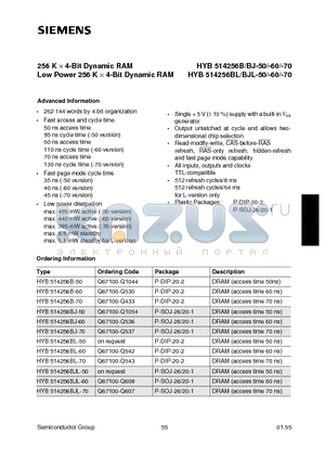 Q67100-Q537 datasheet - 256 K x 4-Bit Dynamic RAM Low Power 256 K x 4-Bit Dynamic RAM