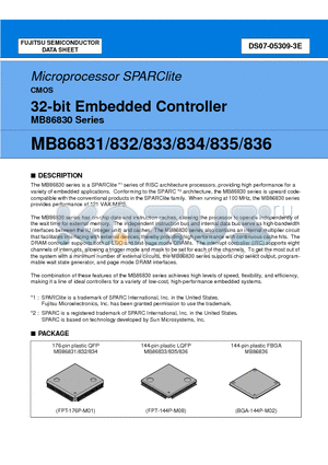 MB86831-80PFV datasheet - 32-bit Embedded Controller