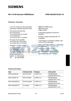 Q67100-Q979 datasheet - 4M x 32-Bit Dynamic RAM Module