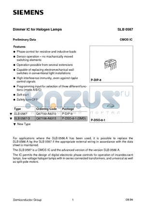 Q67106-A8315 datasheet - Dimmer IC for Halogen Lamps