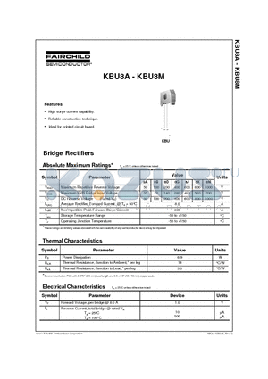 KBU8A_01 datasheet - Bridge Rectifiers