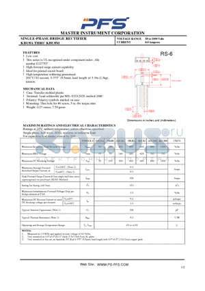 KBU8B datasheet - SINGLE-PHASE BRIDGE RECTIFIER