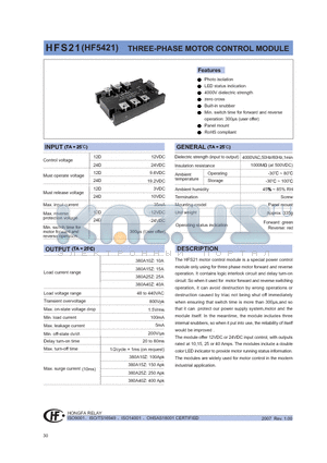 HFS2112D380A25ZL3 datasheet - THREE-PHASE MOTOR CONTROL MODULE