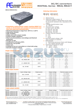 MR10D-12S15-UM datasheet - DC/DC converters