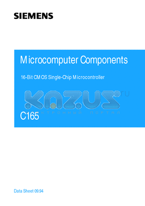 Q67121-C923 datasheet - C16x-Family of High-Performance CMOS 16-Bit Microcontrollers