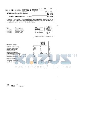 Q68000-A4573 datasheet - NPN Silicon Planar Transistors