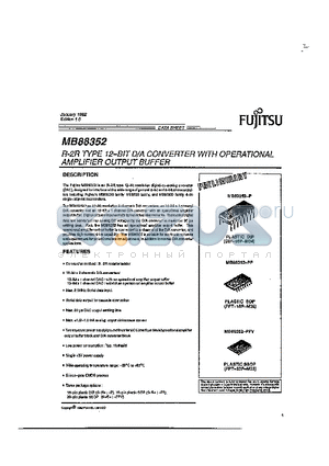 MB88352-PF datasheet - R-2R TYPE 12-BIT D/A CONVERTER WITH OPERATIONAL AMPLIFIER OUTPUT BUFFERS