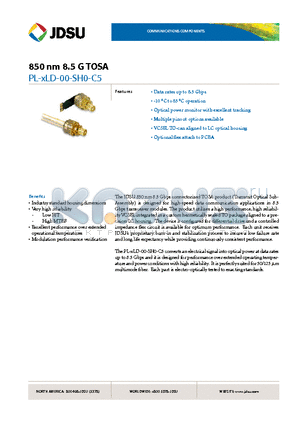 PL-XLD-00-SH0-C5 datasheet - 850 nm 8.5 G TOSA