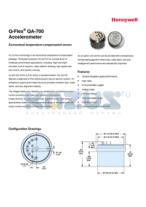 QA-700 datasheet - Economical temperature-compensated sensor