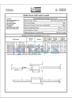 PL002-CT-O12 datasheet - PL002 Series LED Axial Leaded