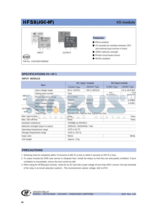 HFS824D05D datasheet - I/O module