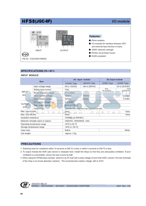 HFS805D240A1 datasheet - I/O module