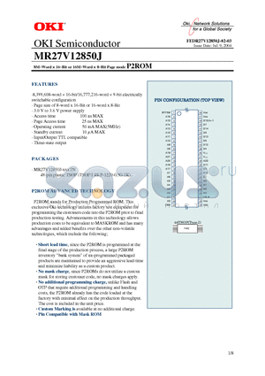 MR27V12850J-XXXTN datasheet - 8M-Word x 16-Bit or 16M-Word x 8-Bit P2ROM