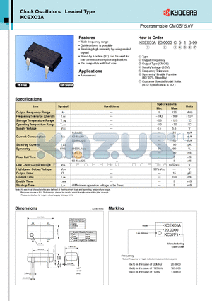 KCEXO3A datasheet - Programmable CMOS/ 5.0V