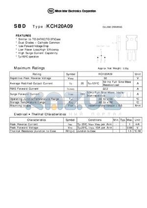 KCH20A09 datasheet - Schottky Barrier Diode