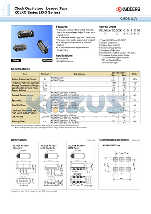 KCJXO datasheet - CMOS/ 5.0V