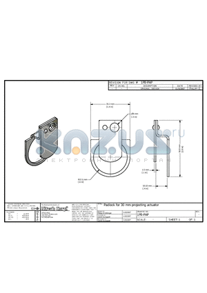 PAP datasheet - Padlock for 30 mm projecting actuator