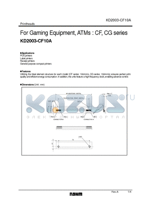 KD2003-CF10A_07 datasheet - For Gaming Equipment, ATMs : CF, CG series