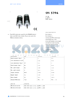 QBL5704-94-04-032 datasheet - 57mm 4pole BLDC motor