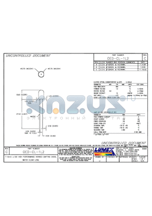 OED-CL-1L2 datasheet - T-5mm x 8.6 HIGH PERFORMANCE INFARED EMITTING DIODE