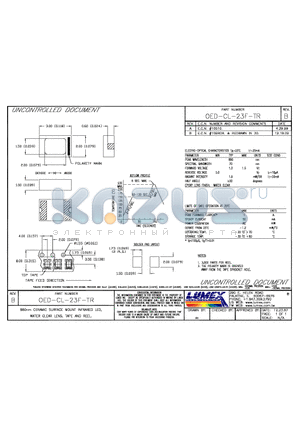 OED-CL-23F-TR datasheet - 880nm CERAMIC SURFACE MOUNT INFRARED LED