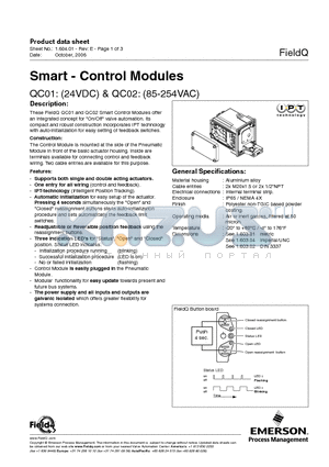 QC01 datasheet - Smart - Control Modules