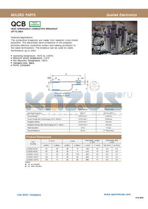 QCB datasheet - MOLDED PARTS