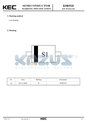 KDR552E datasheet - ESC PACKAGE