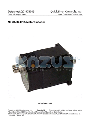 QCI-A34HC-2-B-6T datasheet - NEMA 34 IP65 Motor/Encoder