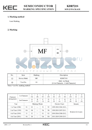 KDR721S datasheet - SOT-23 PACKAGE